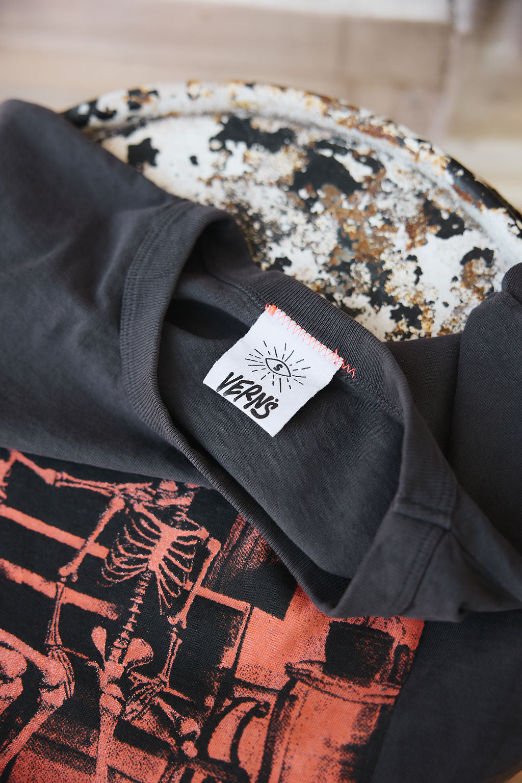 Vern's Skeleton Charcoal Tee